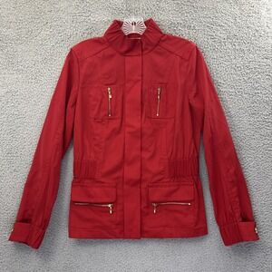 St. John Windbreaker Jacket Full Zip Lightweight Designer Preppy Women's 4